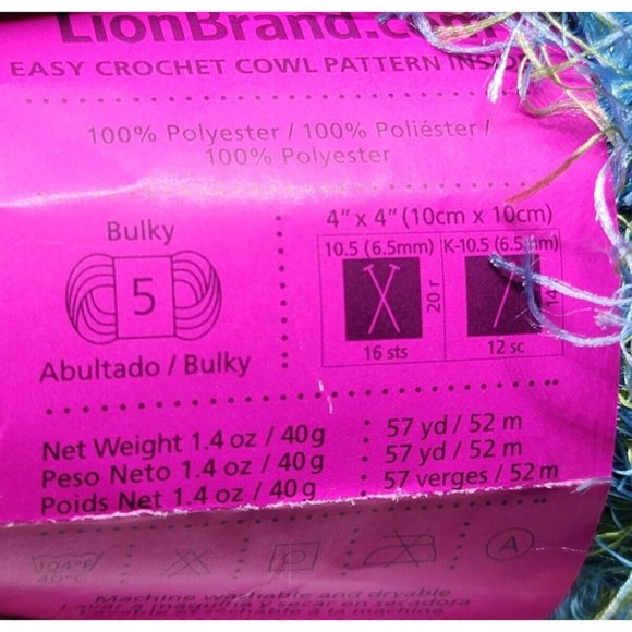 Fun fur Color 207 Art #320 Lot 118426 Polyester 57yd Yarn Multicolor - Picture 11 of 16